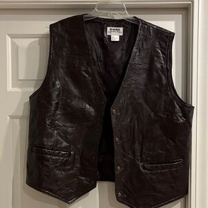 Duke Haband Men's Brown Leather Vest